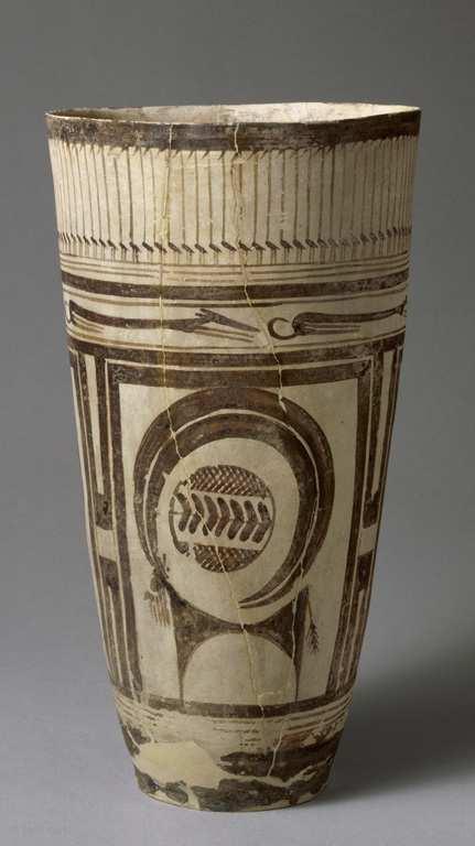 *Bushel with ibex motifs, 4200--3500 B.C.E., Susa, Iran, painted terra-cotta, 28.90 x 16.
