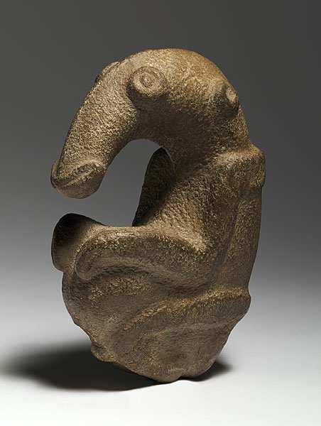 *The Ambum Stone Ambum Valley, Enga Provence Papua New Guinea c. 1500 B.C.E. Greywacke Ancient stone mortars and pestles from Papua New Guinea are often fashioned into the forms of birds, humans and animals.