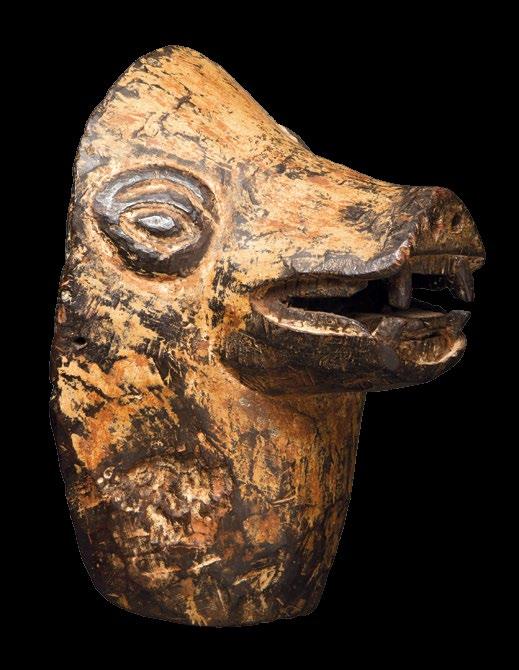 Bear Mask Nepal, Middle Hills Wood, pigments - H.