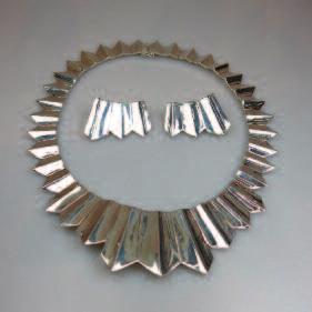 105 ITALIAN STERLING SILVER FRINGE NECKLACE AND CLIP-BACK length 16
