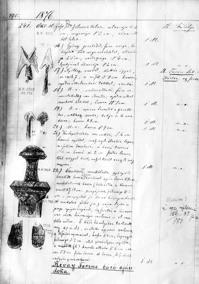 106 Zbigniew Robak Fig. 6. A page from the Magyar Nemzeti Múzeum catalogue of 1876 with Révay s donation.