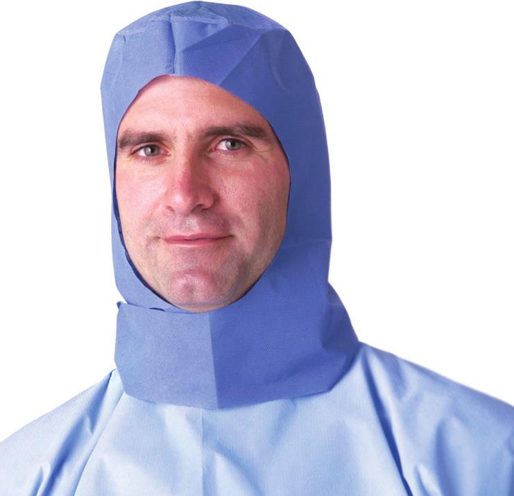 tie in back. All caps are packaged 100/bx, 500/cs. NONSH100C Medline Surgeons Hoods Complete head coverage. Available in multi-layer material or comfortable rayon Ties in back of head.