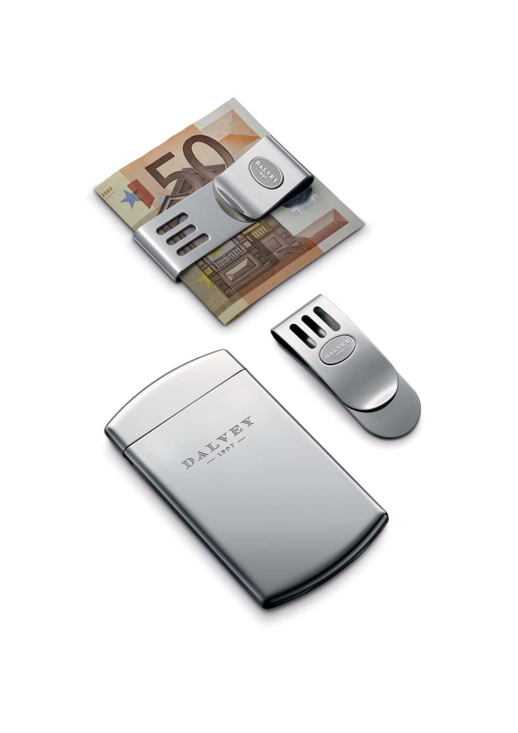 MONEY CLIPS Elegantly contoured and subtly adorned, all Dalvey money clips can be personalised with engraving.