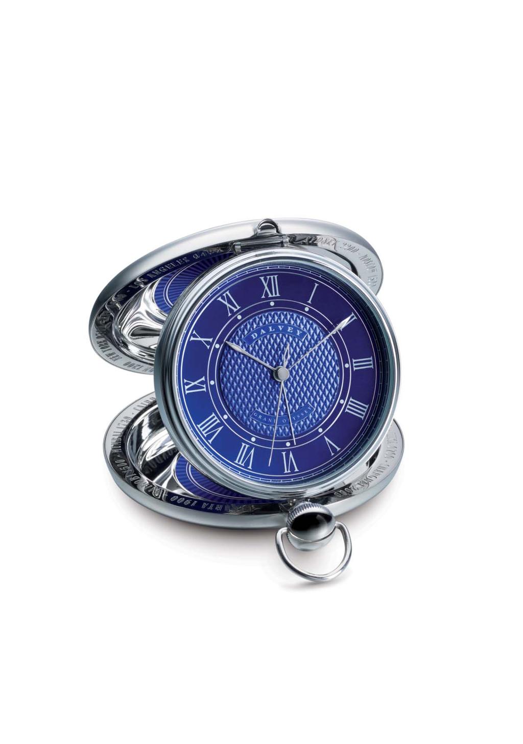 GRAND ODYSSEY CLOCK Redesigned in refined black, and a richly opalescent blue, the Grand