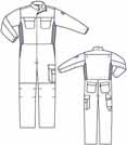 Trousers Flame resistant trousers that also withstand welding work. Provided with ruler pocket, knife button, mobile pocket, ID card pocket, as well as pre-bent knees with internal knee pockets.