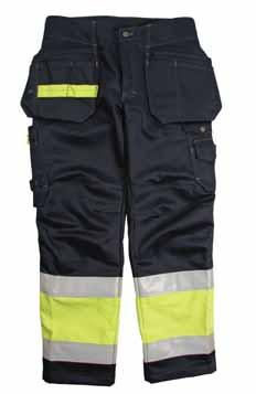 Flame resistant hi-vis Flame resistant hi-vis garments Jacket New! Flame resistant high-visibility jacket with pre-bent sleeves and adjustable waist for good comfort.