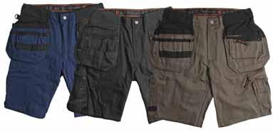 Many of the pockets are reinforced for durability. Reflective detail on the left leg gives a bit of visibility in the dark. A removable key band is in the right pocket.