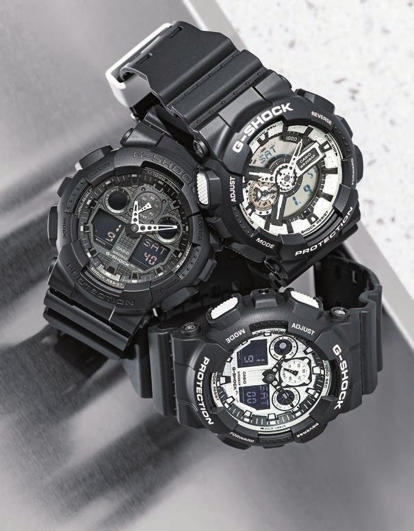 G B I G GO O BIGI T TIMEM E G-Shock WATCH THIS: Get clocked in an athletic, oversized watch.