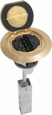 devices Core Drill Size: 4" Durability Solid brass or aluminum covers protect devices from damage and debris when not in use no exposed plastic components!