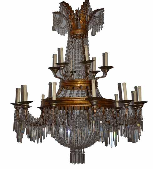 Lot L2 Vatican crystal and gilt-metal twelve light chandelier, in the Louis XV style This chandelier was purchased by the current owner from Mariotti, Florence in the early 1980s ands was told at the