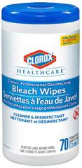DISINFECTANTS Clorox Healthcare Bleach Germicidal Wipes have been tested for surface safety on common healthcare surfaces and equipment and feature an anticorrosion agent to ensure compatibility with