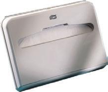 GENERAL SUPPLIES This Tork toilet seat cover dispenser is made from white ABS Plastic, providing a bright, clean image.