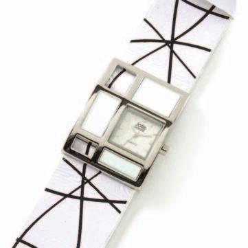 Picasso Bliss Nouveau Picasso 0019- A special mosaic face brings to life this retro look. Band is decorated with a free-form design.