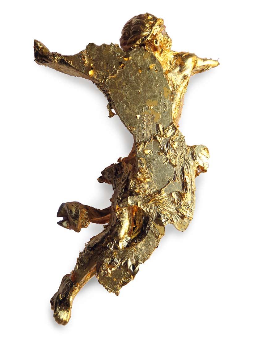 silver-polyurethane-gold leaf 2015 artist s collection terram