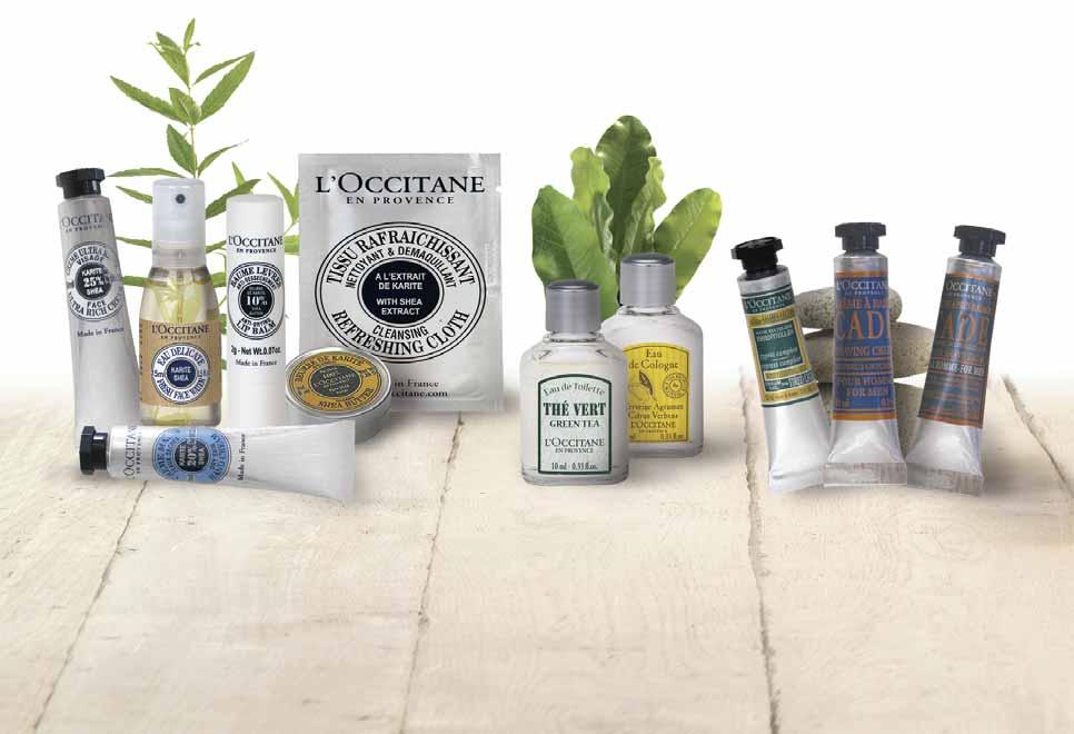 Mini-Products L OCCITANE also offers a wide range of mini-products well adapted to travelers needs. 6 1 2 4 9 10 11 7 8 5 3 Face care 1. Shea Butter Ultra Rich Face Cream 10ml - metal tube. 2. Cleansing Water 15ml plastic bottle with spray.