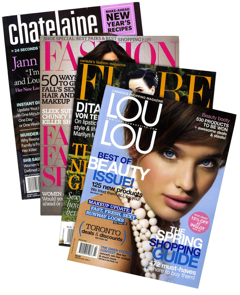 PRESS CLIPPINGS Trind has appeared in a number of magazines and websites: Chatelaine, Fashion, Flare, Lou Lou, Elle,