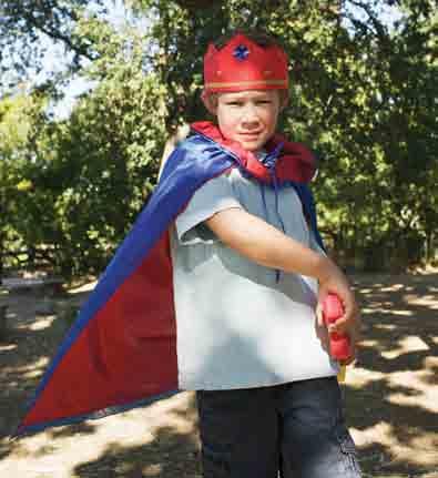 Capes & Crowns Reversible Silk Capes Two layers of contrasting colors of silk with ties and an elastic neck band. Leave it tied and slip over head for easy on/off.