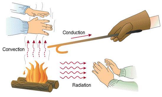 THE HUMAN BODY LOST THE HEAT: by passive way: radiation - approximately 60% conduction (contact) - about 3% convection (cooling by the wind) -15% through active way: evaporation of water from the