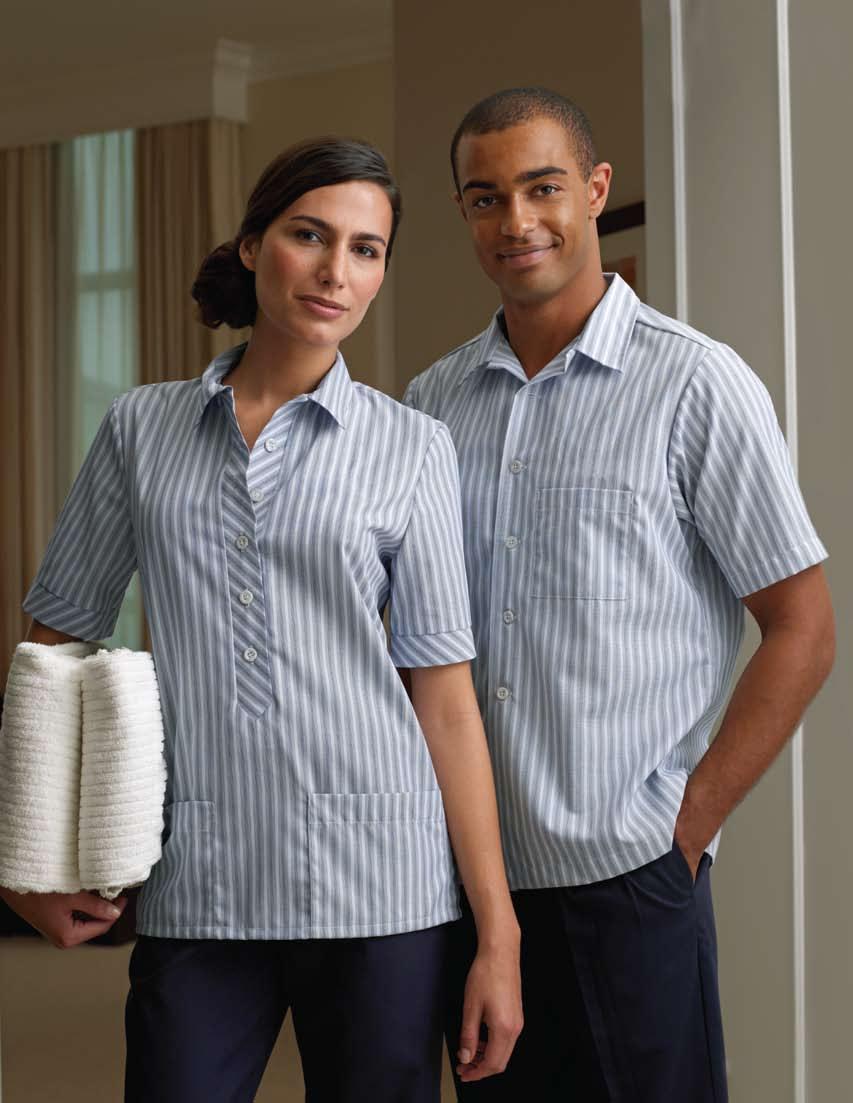 Shirt Tunic Female Sizes XS-XL, 2XL-4XL* 111776 (20) Blue Tonal Stripe A, B, D B.