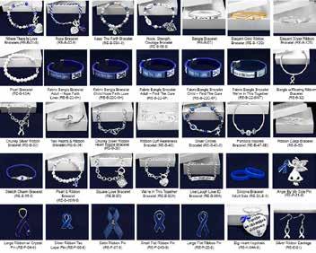 Dark Blue Ribbon Fundraising Kits This sampler kit has 1 sample of every jewelry item that we sell. See website for more information.
