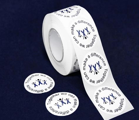 Our dark blue paper ribbons are great for writing people s names on them after they have given