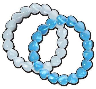 Color-changing bracelets, earrings and necklace are a unique way to accessorize.