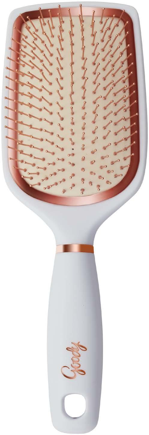 INNOVATIONS- CLEAN RADIANCE The new line of Goody Clean Radiance brushes feature copper bristles, which massage the scalp and work through the hair to reduce buildup and restore your hair s natural