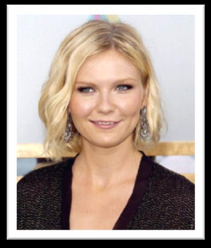 Kirsten Dunst s short bob style has been enhanced by adding ice blonde tones a center part