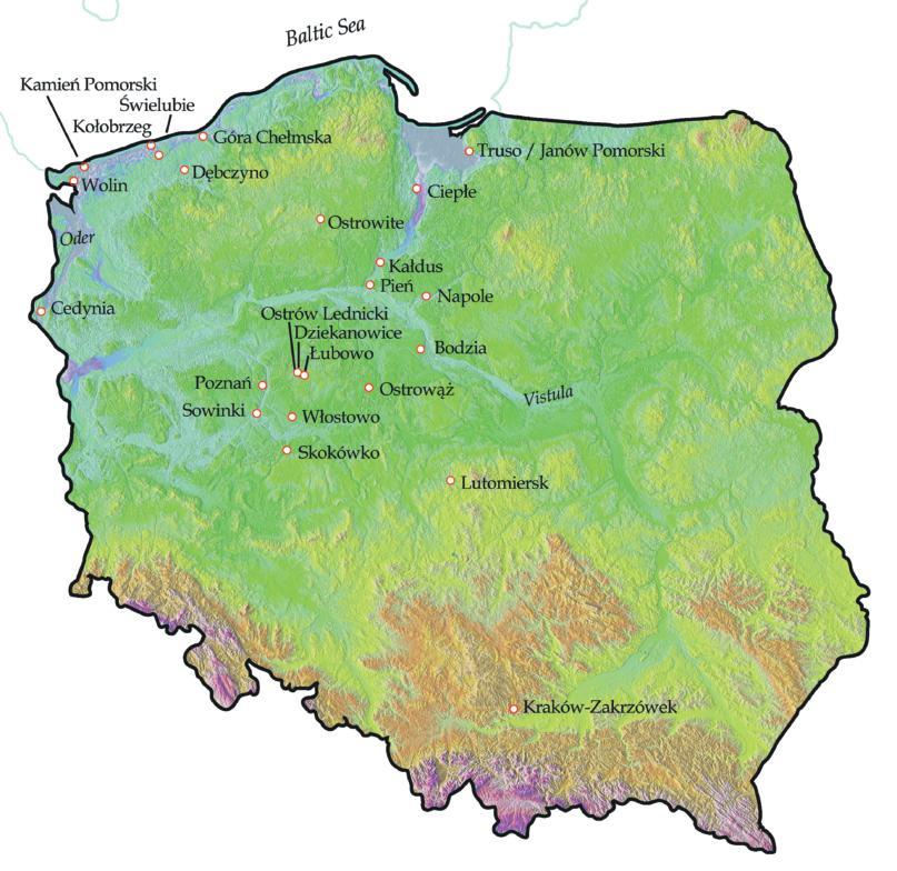 222 Leszek Gardeła Fig. 14.3. Map showing the major archaeological sites in Poland mentioned in the article. Illustration: Leszek Gardeła.
