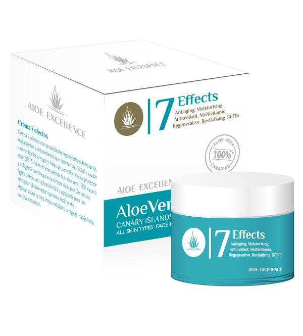 7EFFECTS 7-effects cream with regenerating, moisturizing, revitalising & antioxidant properties, which provide elasticity and help to minimize wrinkles and facial expression lines. SPF15.