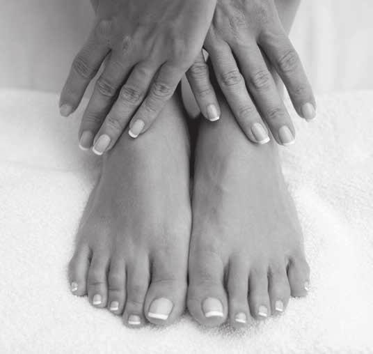 Hands & Feet Hand Spa (50 mins) $110 Pamper, hydrate and soothe your hands. Your hand spa begins with a vitalising hand bath and exfoliation.