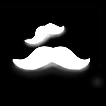 mustache shape - size: 4,7cm