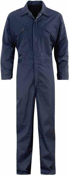 WORKWEAR coveralls WORKWEAR - COVERALLS STUD FRONT COVERALL 205gsm polycotton. Regular leg. 2 breast pockets with flaps. Rule pocket and hammer loop.