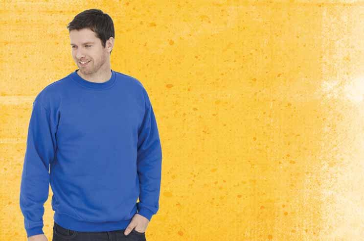 sweatshirts WORKWEAR CLASSIC SWEATSHIRT 300gsm. Unisex. 50% Polyester 50% Cotton. Brushed Effect for Superior Comfort & Look. Lycra Ribbed Cuffs, Welt & Neck.