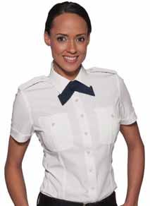 Button through flaps and epaulettes. 65% polyester, 35% cotton fabric. Easy care fabric.