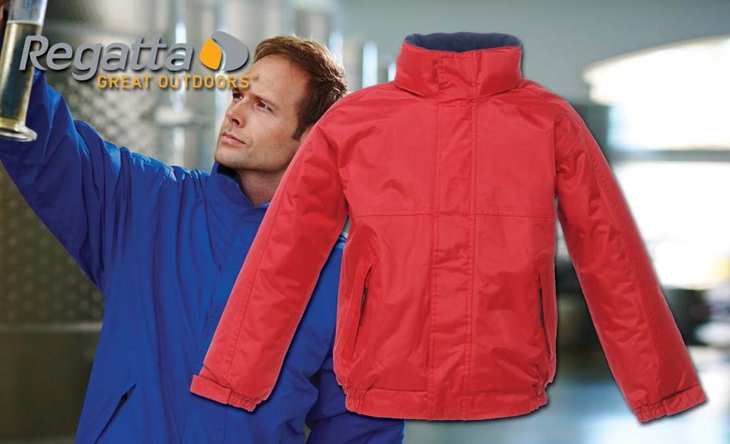 FOUL WEATHER PROTECTION DOVER FLEECE- LINED JACKET Waterproof Hydrafort polyester fabric. 250 series anti-pill Symmetry fleece lined body. Fleece lined collar. Polyamide lined sleeves.