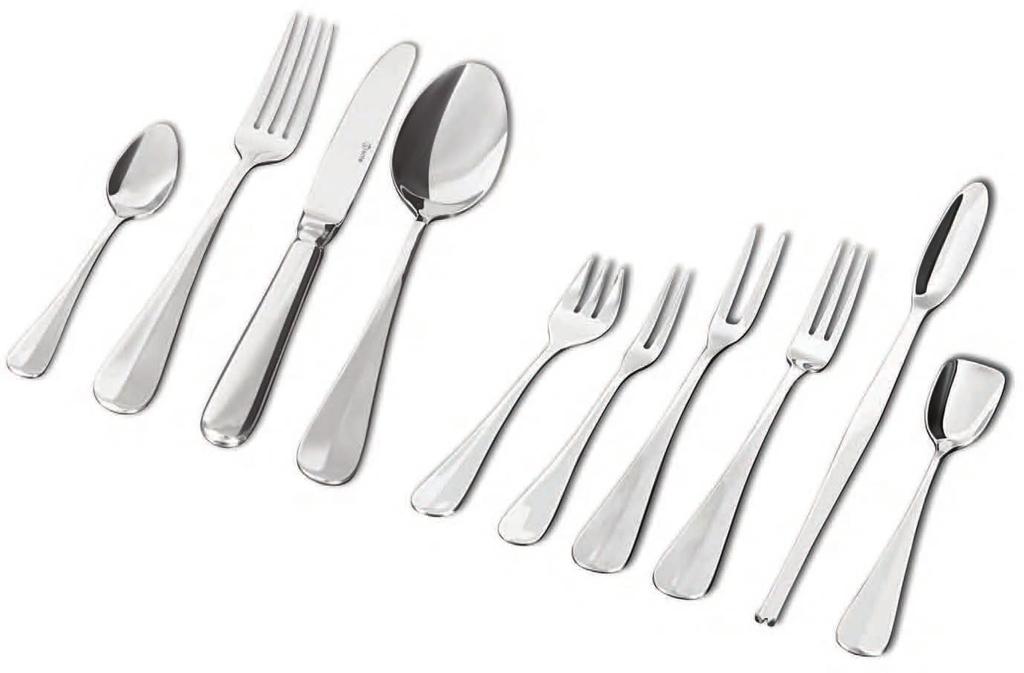 Baguette Gastro all mirror 100703 203 3.0 Table Spoon 100704 203 3.0 Table Fork 100542 245 - Table Knife HH 100700 230 CR Table Knife Mono 100706 127 2.5 Coffee Spoon 100705 182 3.