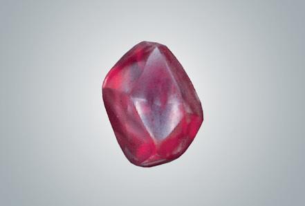 Figure A-2. Red diamonds are so rare that this 1.75 ct purplish red crystal sold at the Christie s Geneva November 1997 auction for $805,000. Courtesy of Christie s. brown-pink, and pink-brown.