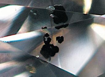 Figure 12. The mineral inclusions in the pink diamonds studied were typical of those generally seen in other diamonds.
