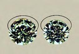 Likewise, pavilion height, crown height, and table size all affect the amount a diamond can be tipped before ugly, dull girdle reflections become visible.