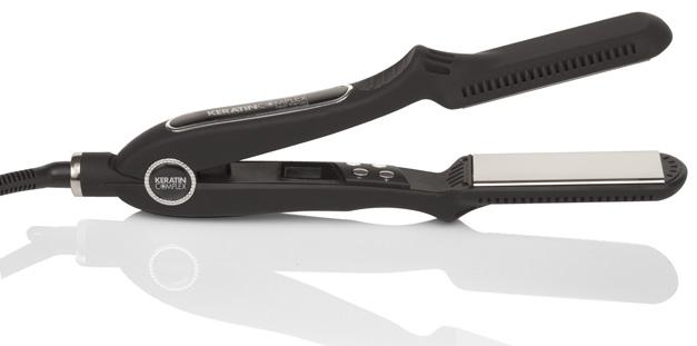 frizzy, hard-to-control roots Dual-comb design allows styling close