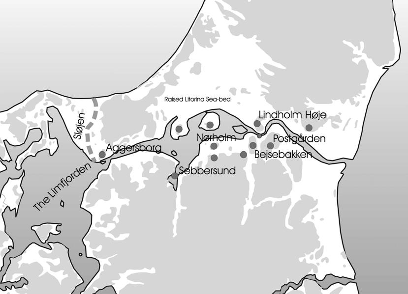 Fig. 10. The eastern part of the Limfjorden with some of the possible central sites.