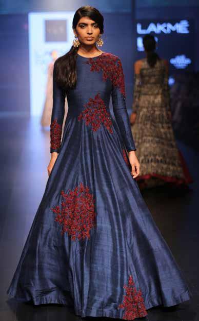 Silhouettes that will spring & that will stay Madhu Jain: With people moving towards a more global dress sense and style,