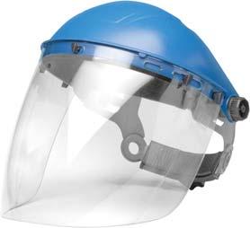 Hard coatings increase the useful work life of a face shield in some environments.
