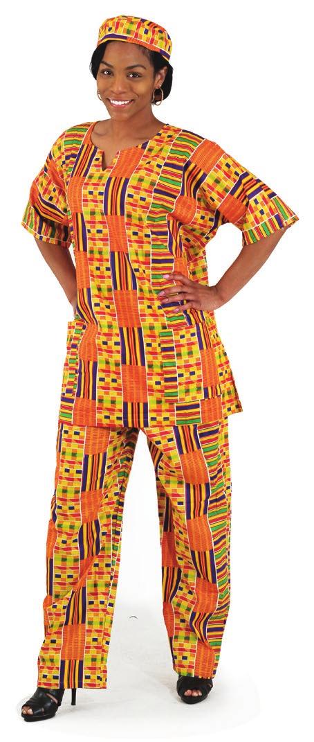 dashiki, and pants that are made from 100% cotton.
