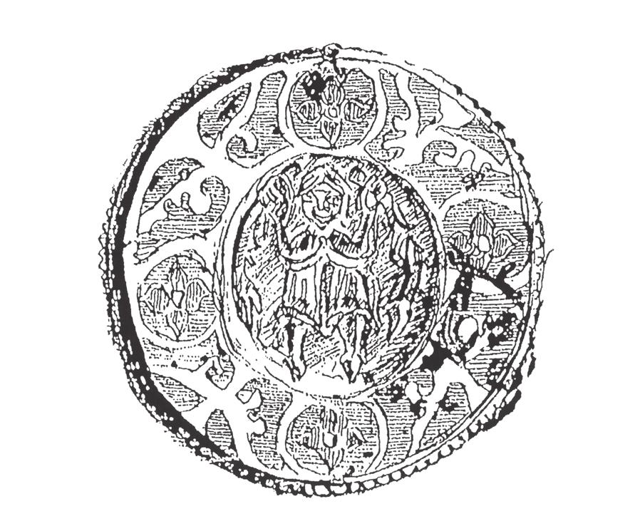 Okrasna zaponka iz Vipave Sl. 7: Najdišča velikih okrasnih zaponk z upodobitvijo (a) Božjega jagnjeta s križem in (b) Danijela z levoma v medaljonu (cf. seznam 2). Fig.