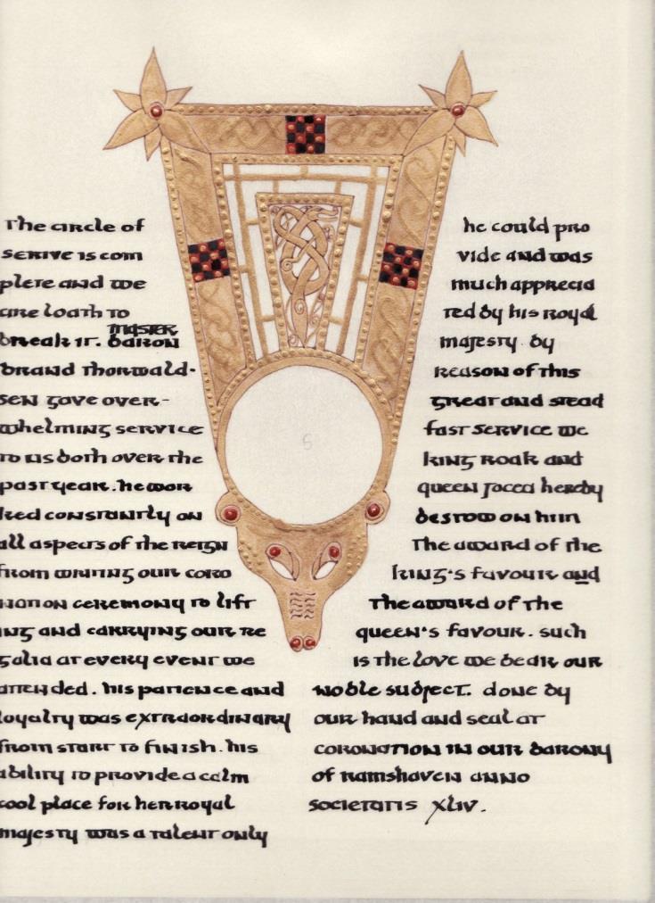 heraldry: Corner triskele shapes converted to