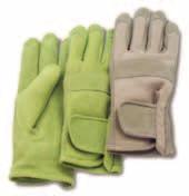 Double coated fingertips keep fingernails clean. Gloves easily rinse clean after use. Knit wrist keeps dirt out.
