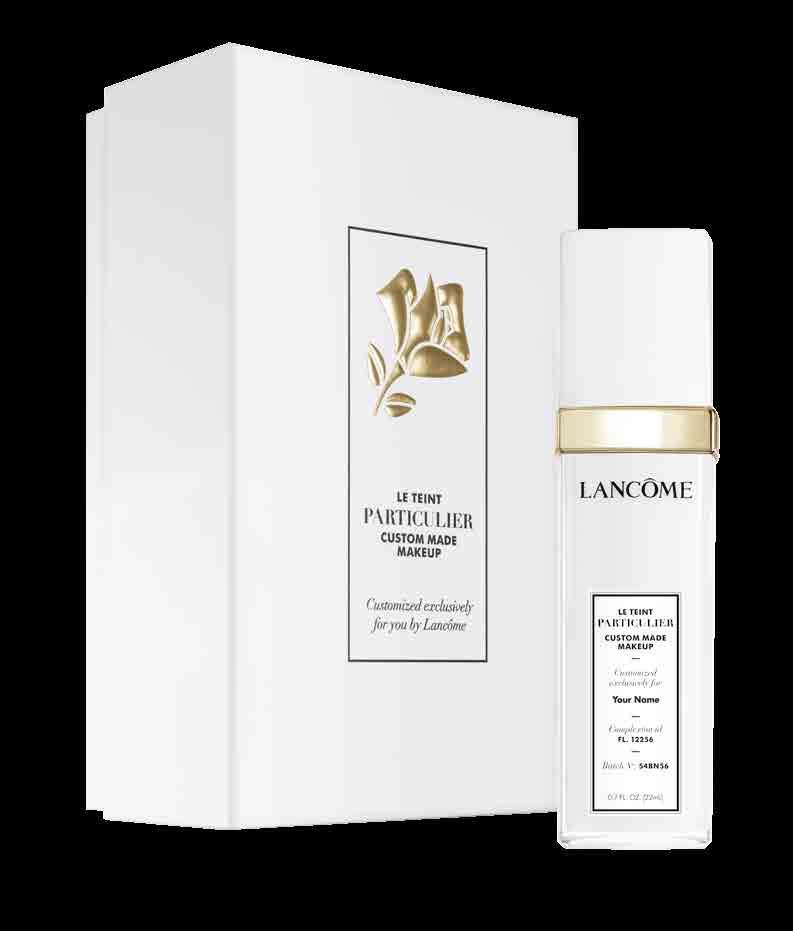 1 2 1 - TEINT PARTICULIER BY LANCÔME A foundation made in a mini factory at the point of sale from a selection of 22,000 possible pigment combinations.