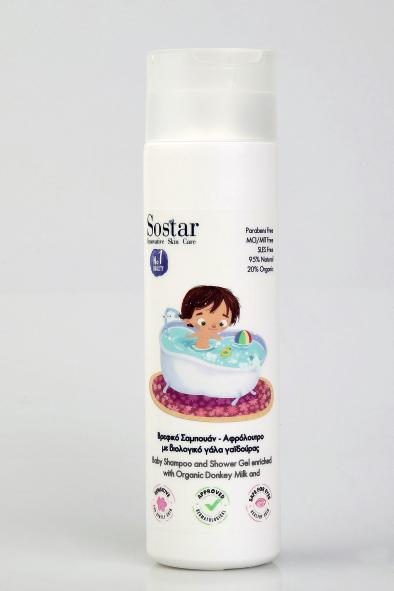 Sostar Baby Care Baby Shampoo ad Shower Gel Hi-quality shampoo ad shower gel for ifats. Eriched with orgaic dokey milk, it cleases baby s ski getly without causig ay irritatio.
